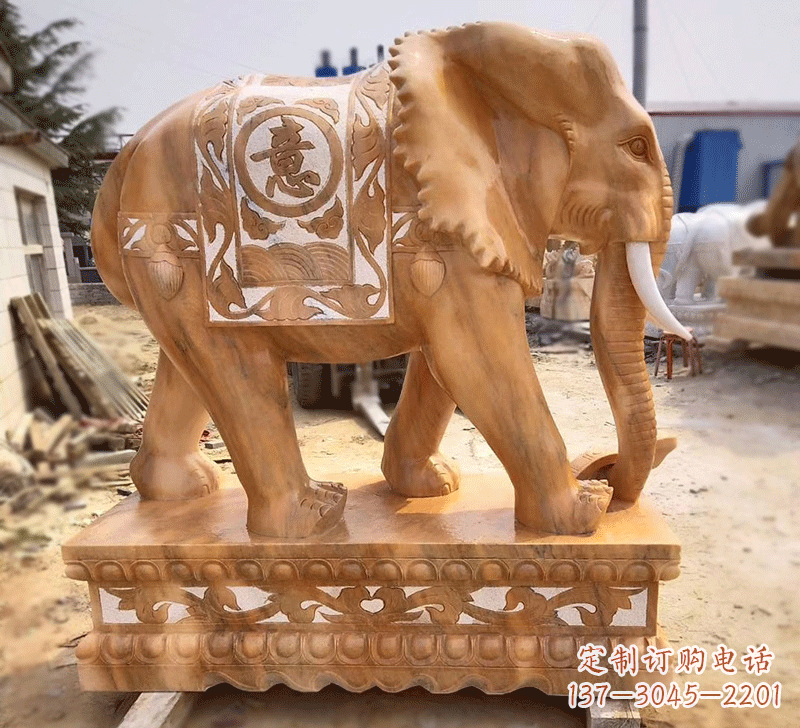 烟台雕刻石雕大象