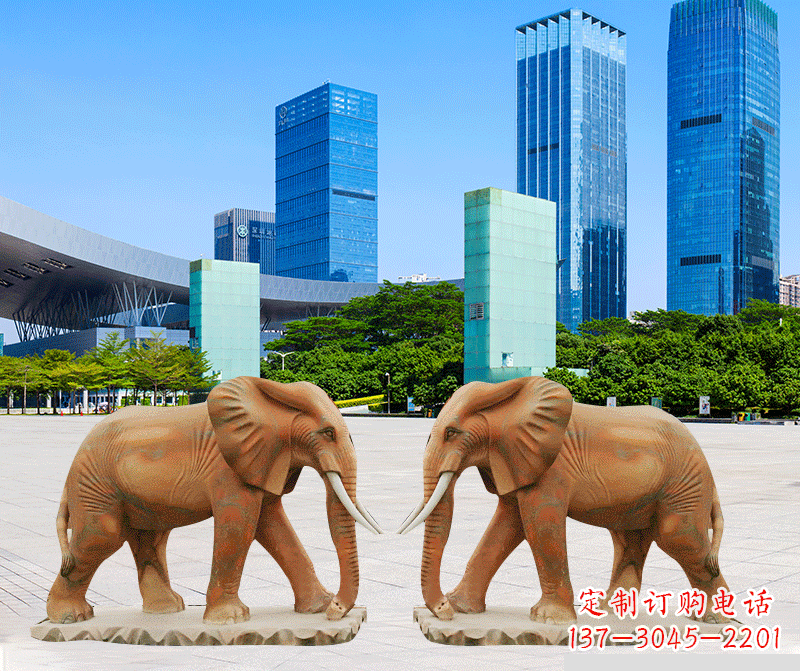 烟台雕刻石雕大象的