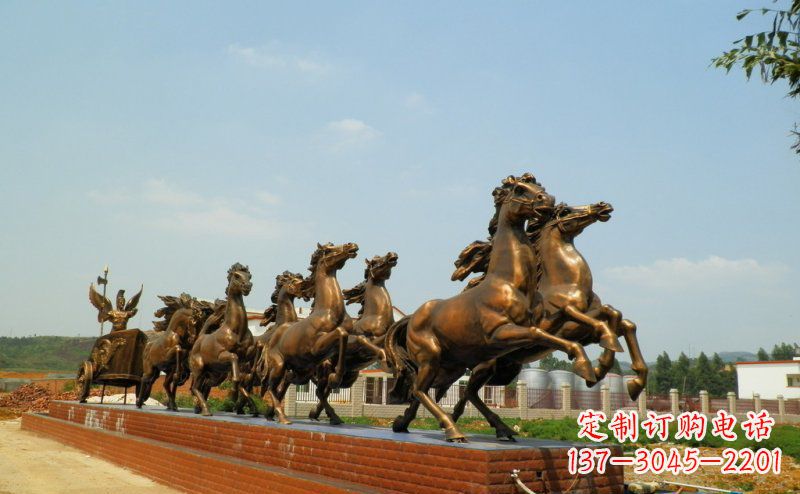 烟台阿波罗战车广场景观铜雕 (3)