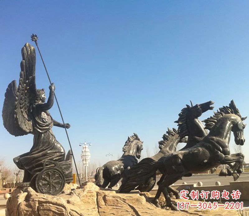 烟台阿波罗战车小区景观铜雕 (3)
