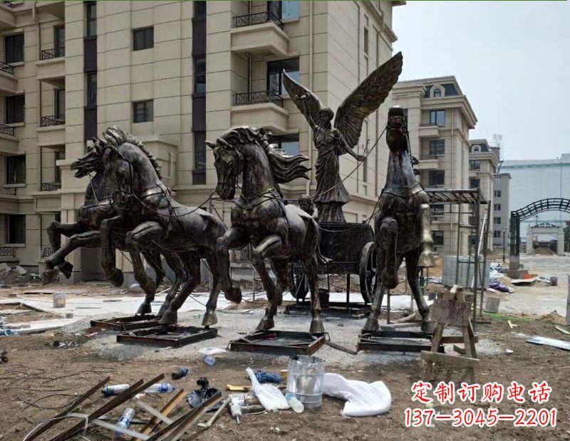 烟台阿波罗战车小区景观铜雕