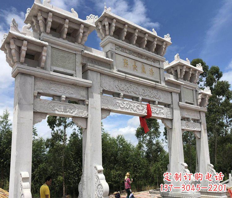 烟台八脚牌坊石雕