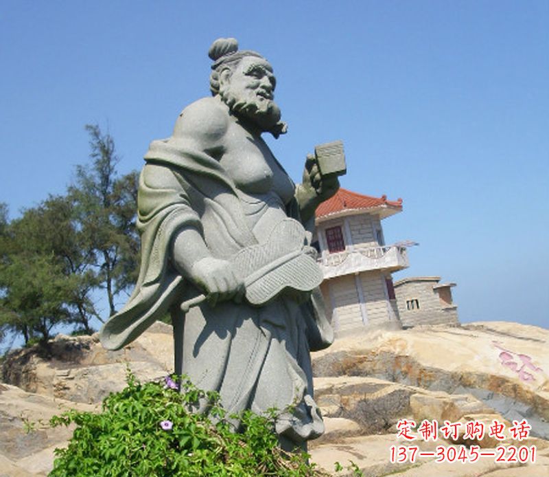 烟台八仙汉钟离石雕