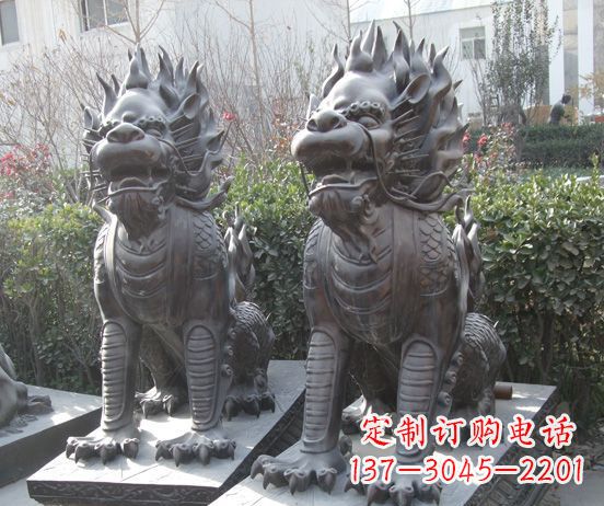 烟台霸气的铜狮子
