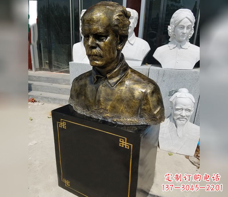 烟台白求恩胸像铜雕2