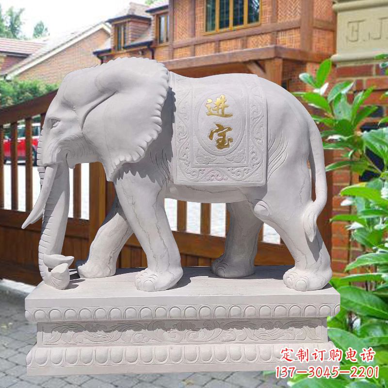 烟台白石雕大象