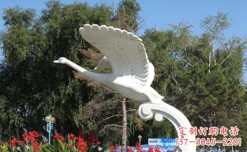 烟台白天鹅大理石雕塑