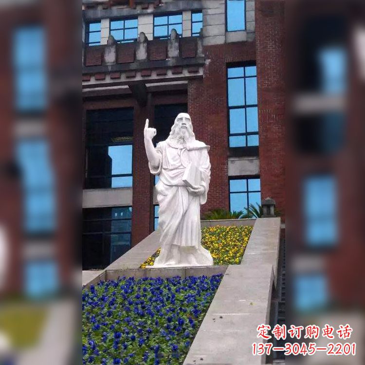 烟台柏拉图精美石雕像,传承哲学大师的精神