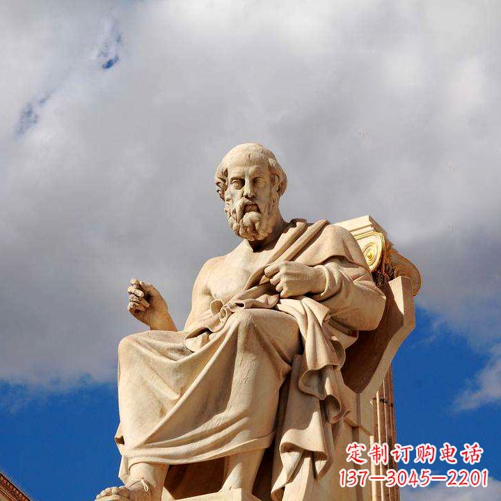 烟台柏拉图砂岩石雕景观-公园广场世界知名人物雕塑