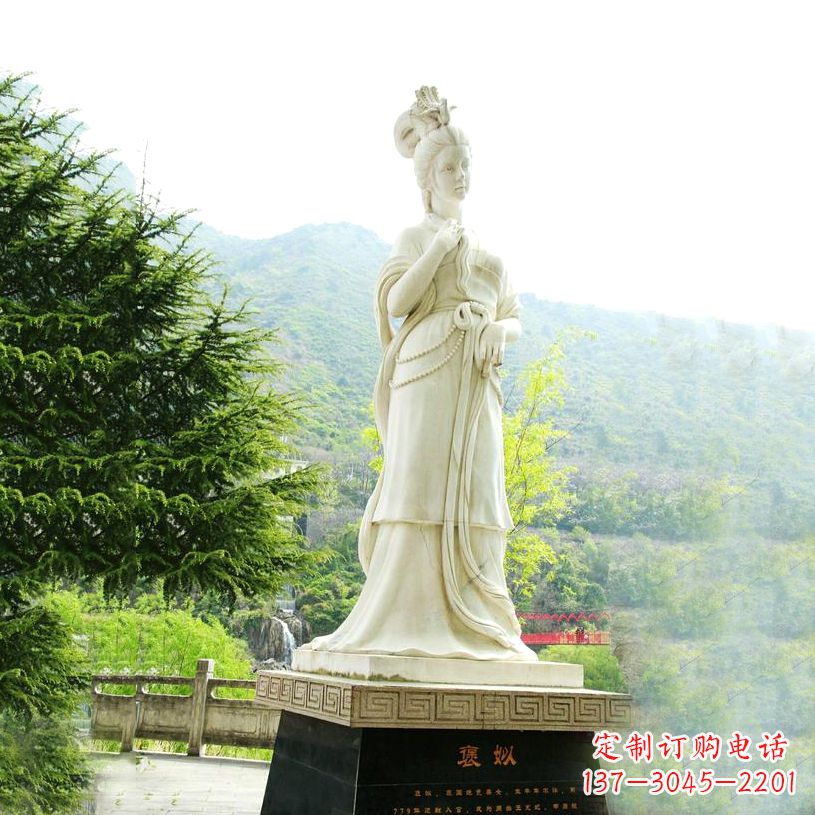烟台褒姒石雕像-中国古代知名美女雕塑