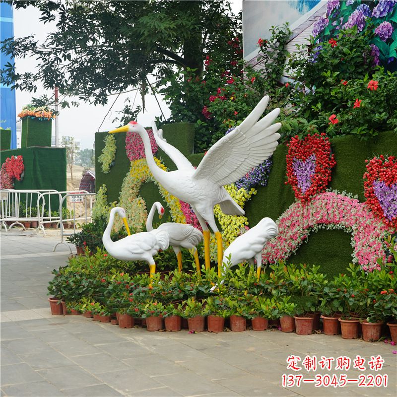 烟台北京玻璃钢仙鹤雕塑