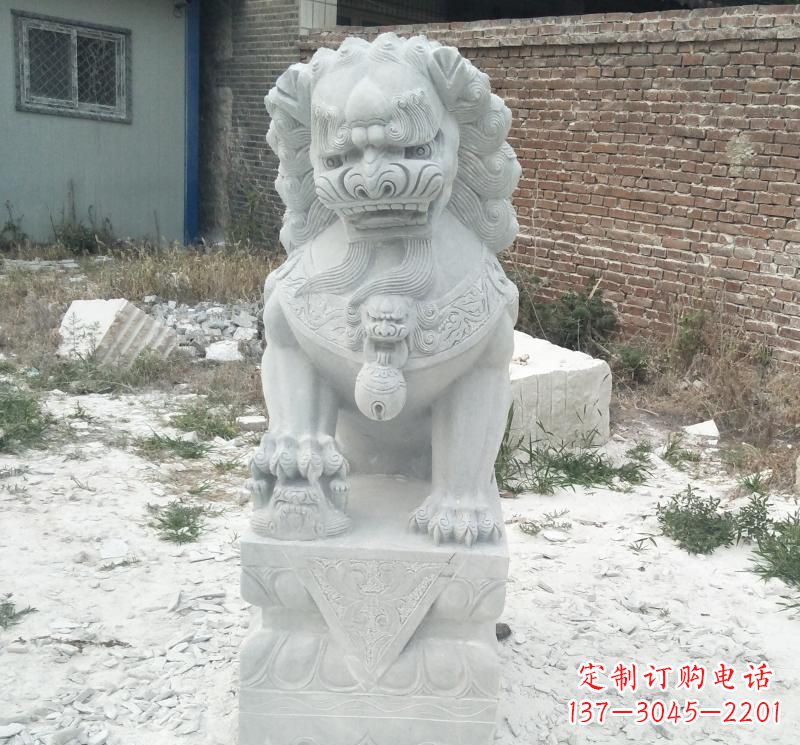 烟台北京看门狮子石雕