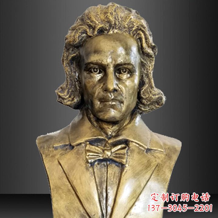 烟台贝多芬纯铜铸造名人胸像