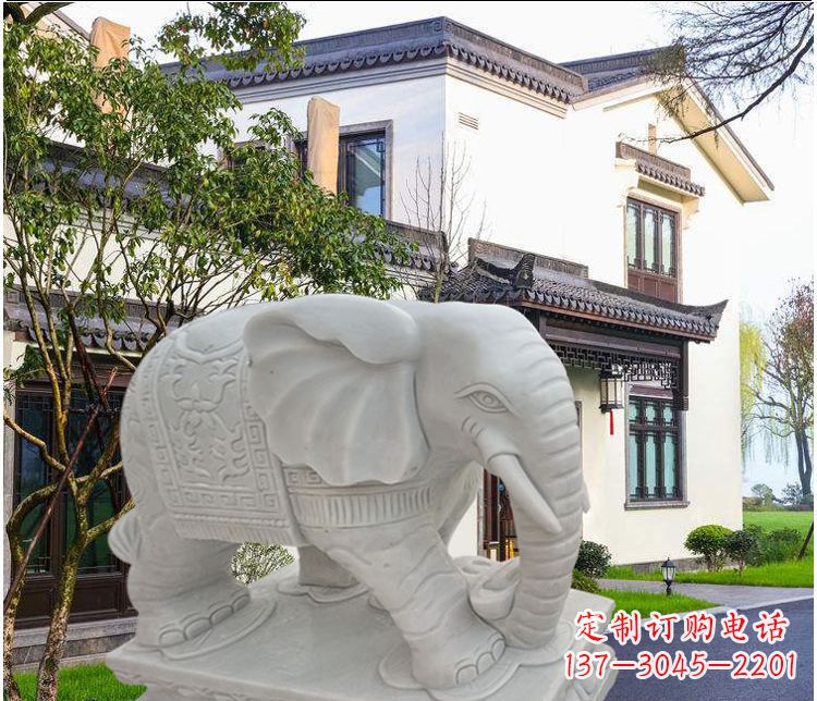 烟台大象汉白玉雕塑