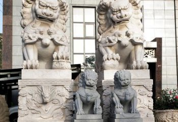 烟台石狮子雕塑——守护家园的看门神