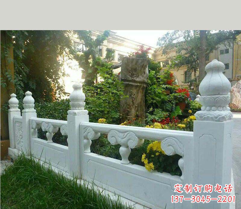 烟台别墅汉白玉栏板景观石雕