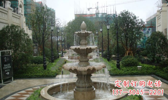 烟台别墅景观大型喷泉石雕 (2)