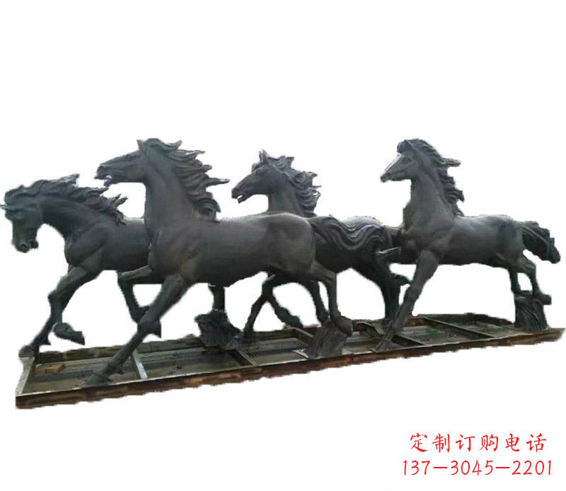 烟台别墅景观动物马铜雕塑 (2)