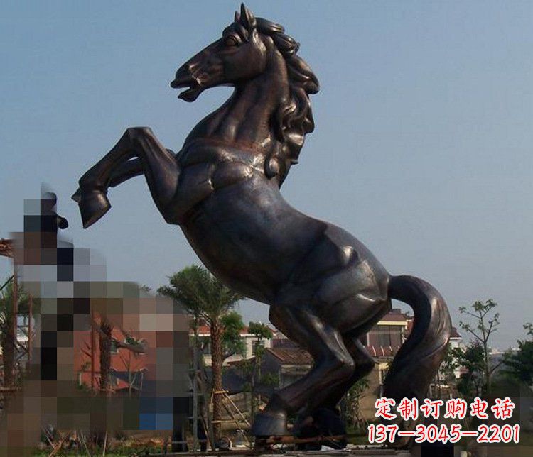 烟台别墅景观动物马铜雕塑