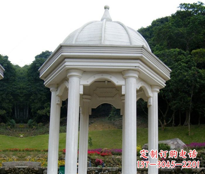 烟台别墅景观欧式石雕凉亭 (2)