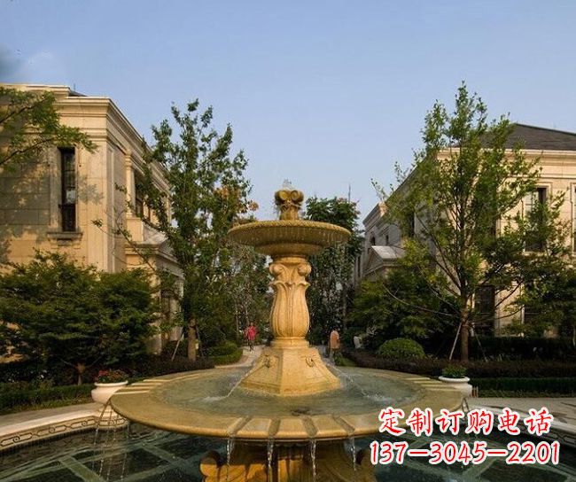 烟台别墅石雕大型喷泉雕塑 (2)