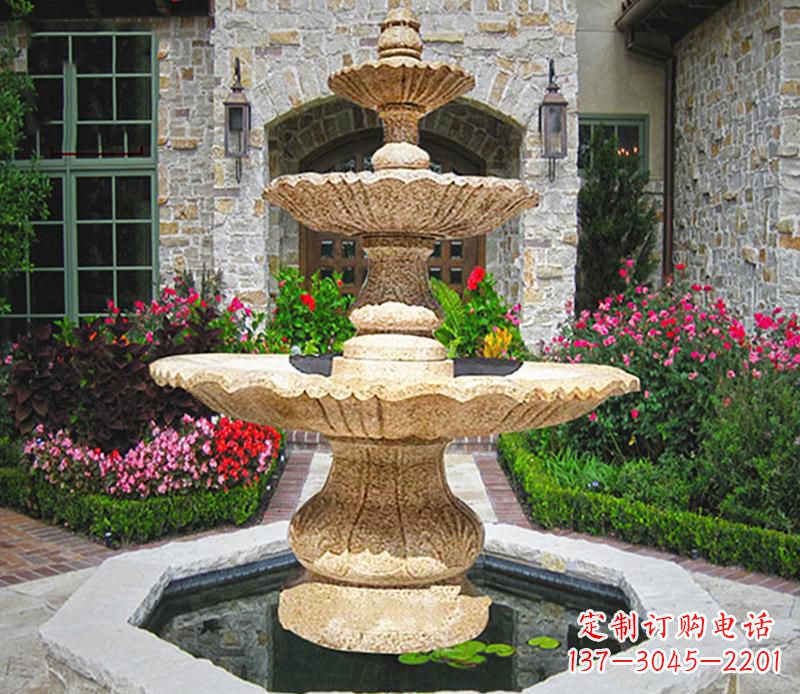 烟台别墅石雕喷泉 (2)
