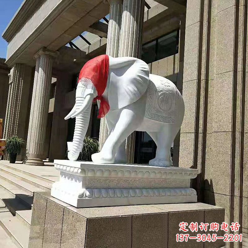 烟台大象雕刻精美家居装饰品