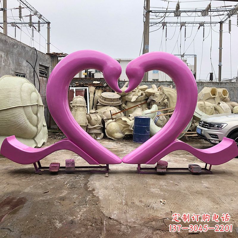 烟台玻璃钢天鹅雕塑