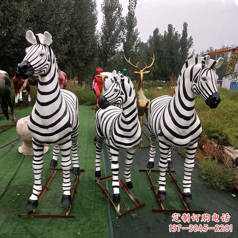 烟台斑马玻璃钢仿真雕塑