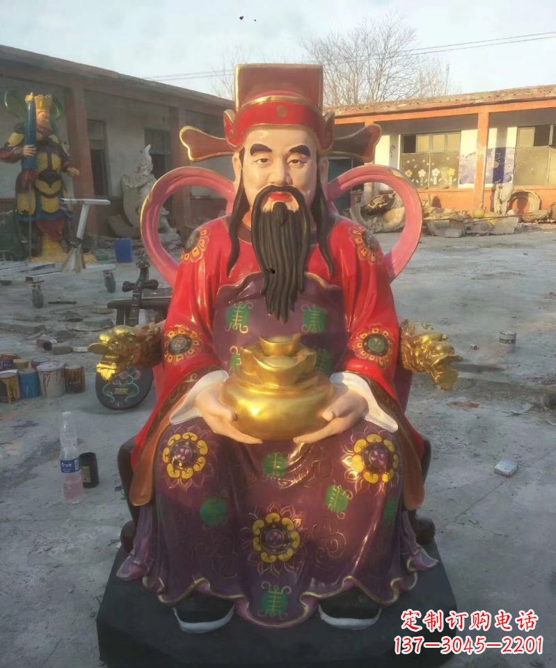 烟台财神玻璃钢彩绘