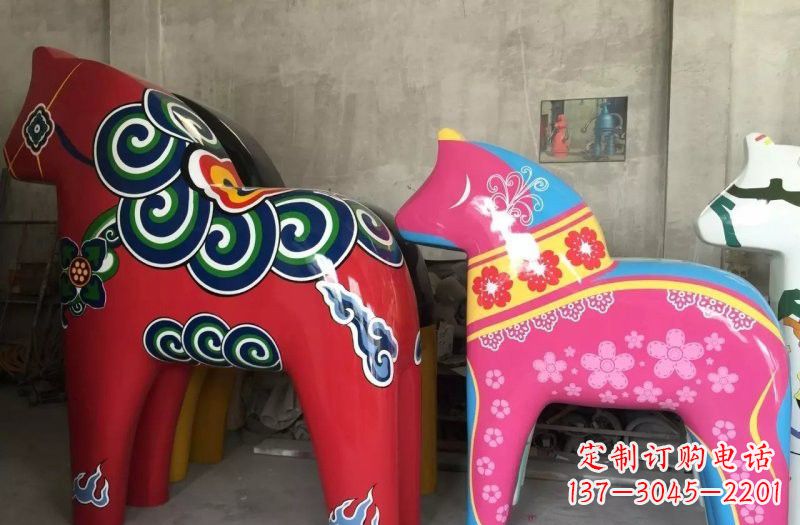 烟台新颖独角兽彩绘玻璃钢装饰品