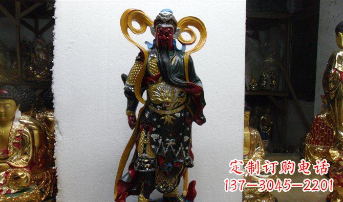 烟台关公玻璃钢彩绘刀