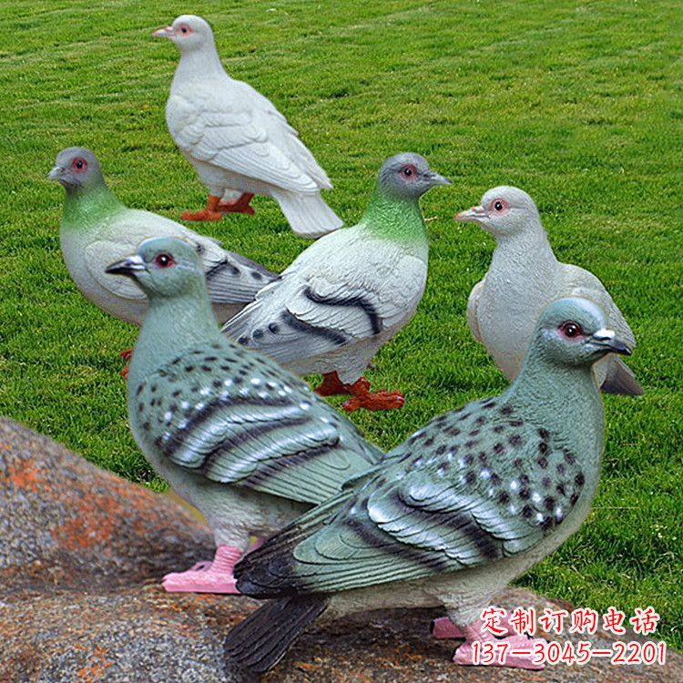 烟台玻璃钢雕塑和平鸽