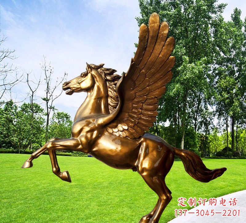 烟台玻璃钢仿铜动物马雕塑精美的艺术品