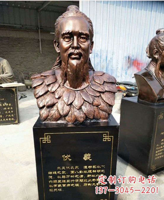 烟台玻璃钢雕刻伏羲头像