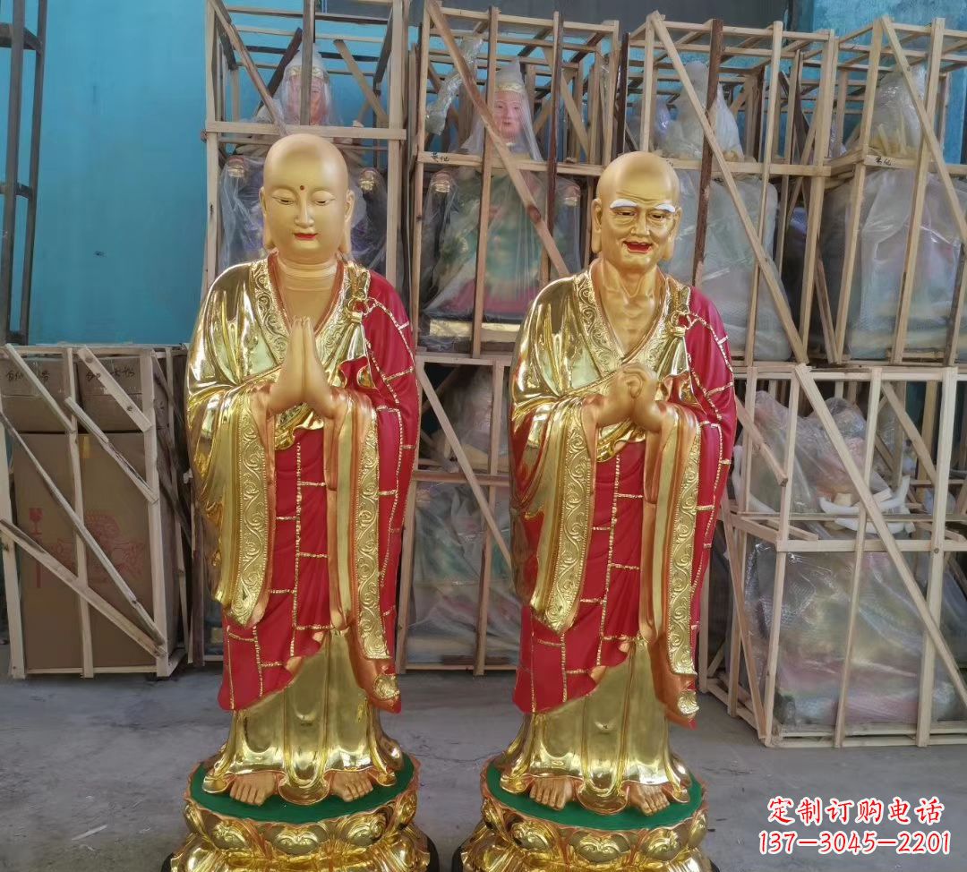 烟台玻璃钢仿铜佛像雕塑给寺庙景观增添神秘韵味