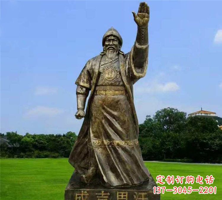 烟台玻璃钢成吉思汗雕塑