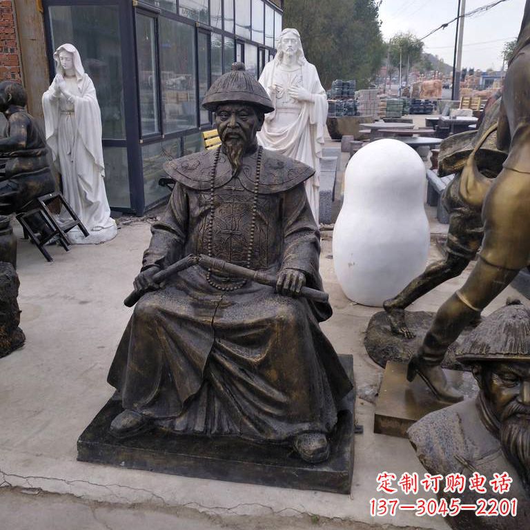 烟台玻璃钢林则徐雕塑