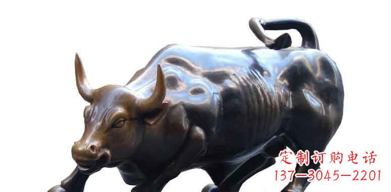 烟台玻璃钢仿铜牛公园动物雕塑雕刻艺术的精美绝伦