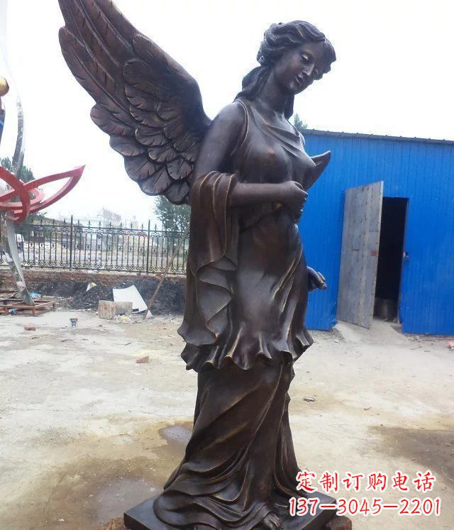 烟台玻璃钢仿铜欧式女人雕塑