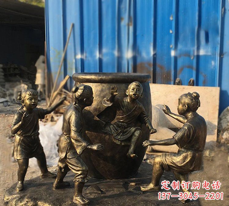 烟台司马光雕塑以玻璃钢仿铜创作