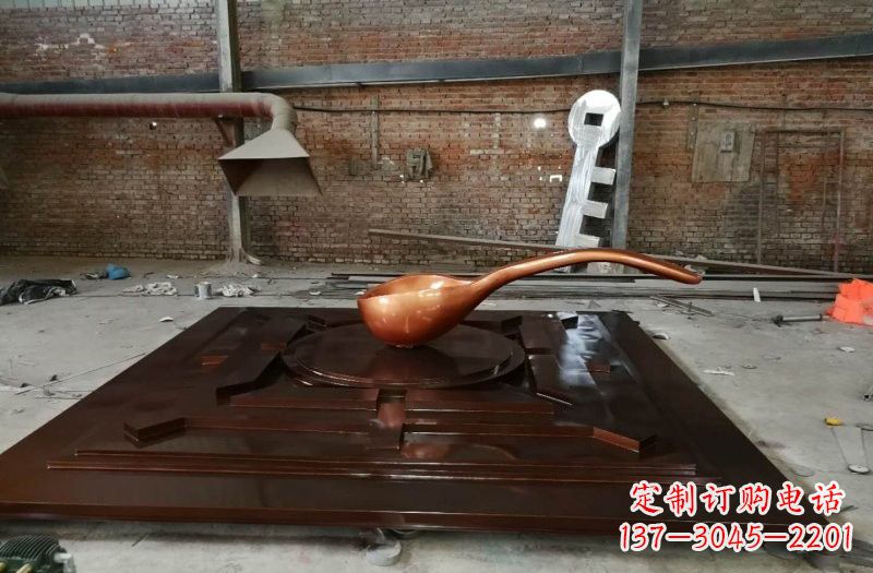 烟台玻璃钢仿铜司南案例