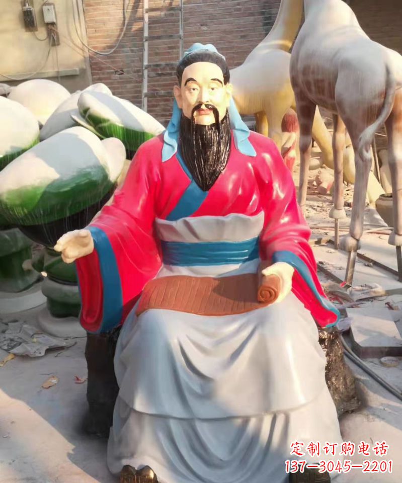 烟台玻璃钢雕刻的孔子