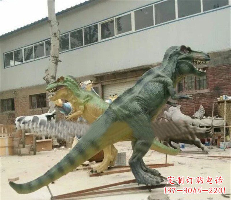 烟台玻璃钢制作的恐龙雕塑