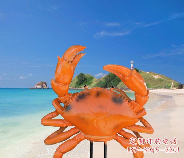 烟台玻璃钢螃蟹雕塑
