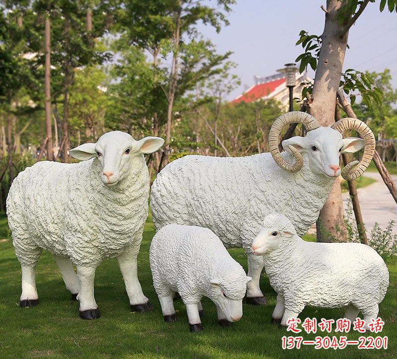 烟台玻璃钢山羊雕塑仿真艺术的精彩之作