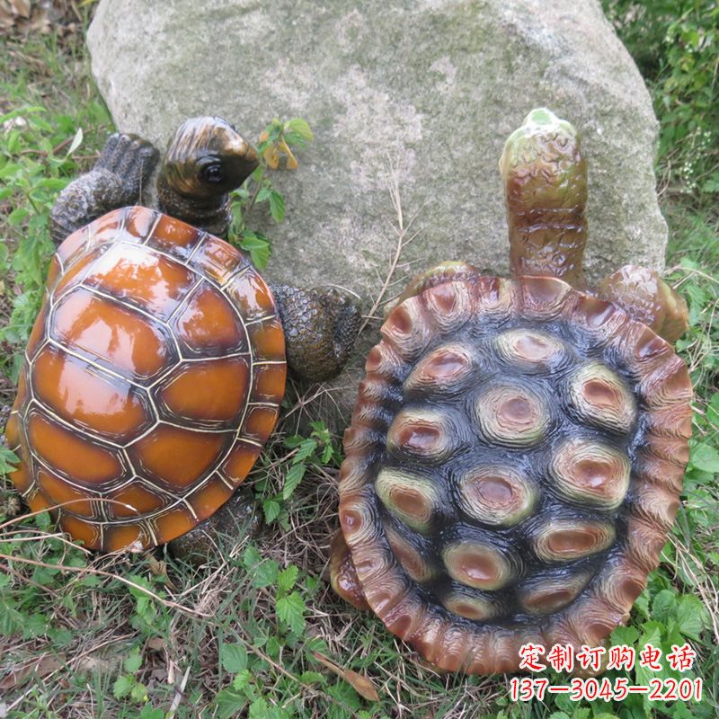 烟台玻璃钢海龟雕塑精致美观的园林装饰品
