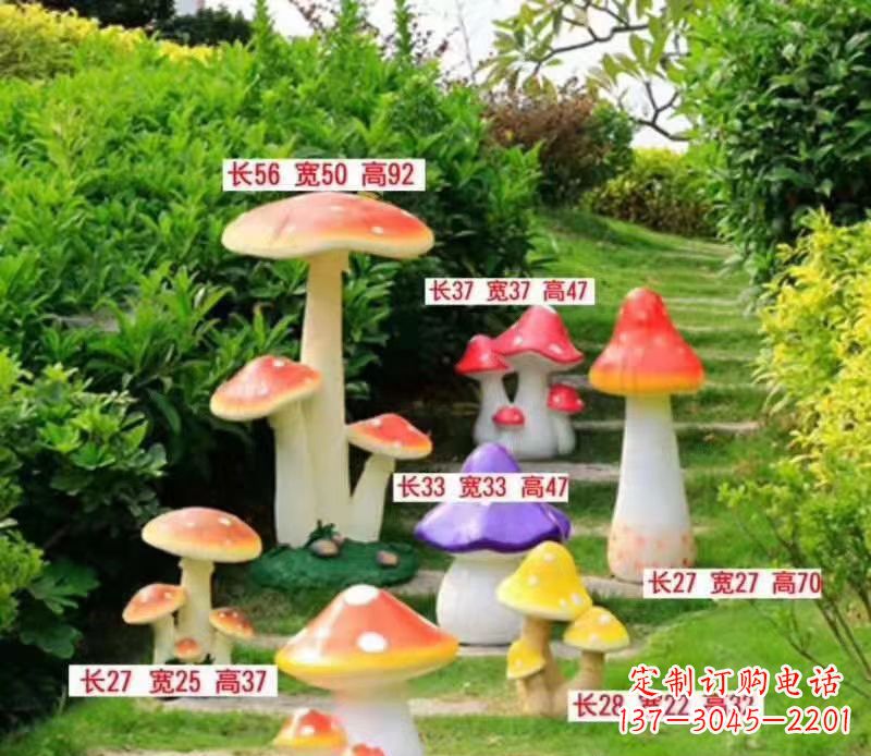 烟台玻璃钢蘑菇雕塑——描绘美丽景色