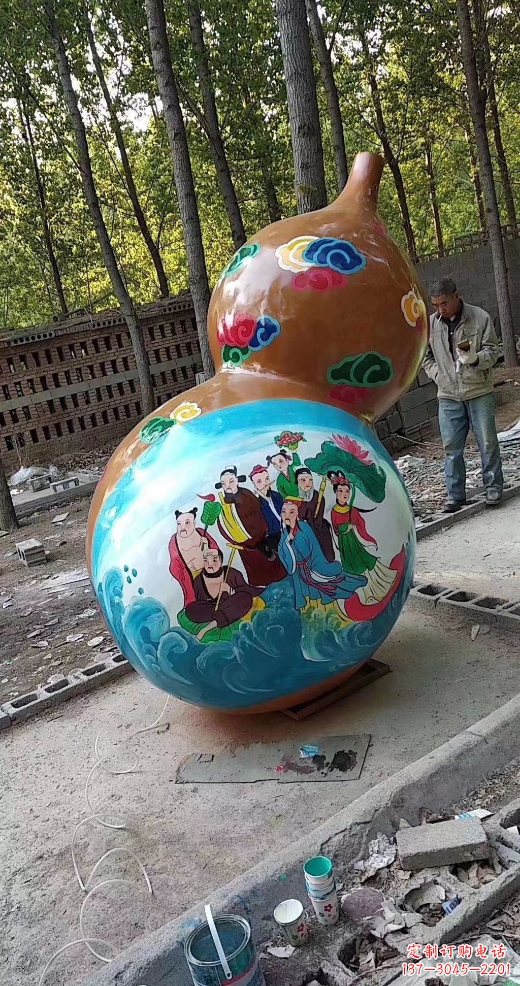 烟台玻璃钢葫芦雕塑一种全新的艺术形式