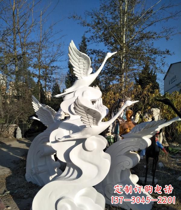 烟台玻璃钢天鹅雕塑